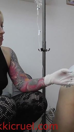 Horny Blonde MILF's Stuffing Everything in Their Slave