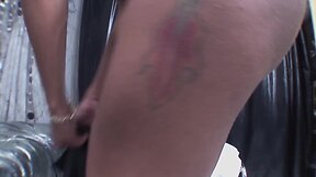 On the construction site there is the crass fuck with the cross dressings