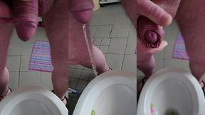 nylonjunge pisst am morgen von neujahr