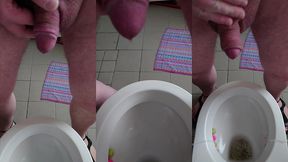 nylonjunge pisst am morgen von neujahr