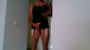 Morning wood, always the best. Lingerie enhanced!
