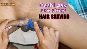 Big dick Hair shaving gay boy, helping my boyfriend to clean and fuck his ass, cute teen boy