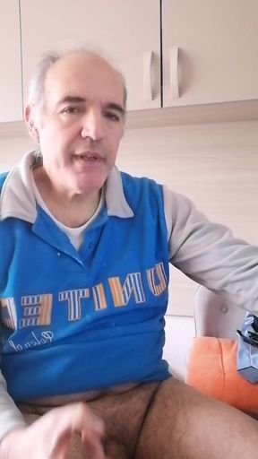 A Long Cumshot After a Handjob That Lasted More Than an Hour