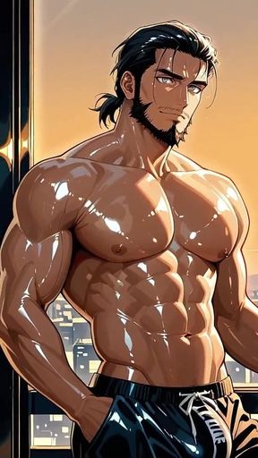 Ai Generated Intense Muscle Men