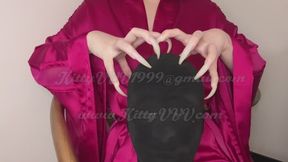 Playing with your head with my long natural claws (see description)