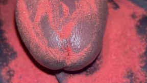 Indian Desi Boy cock with orange colour .