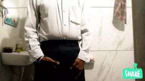 Fucked standing up in the bathroom with my hands