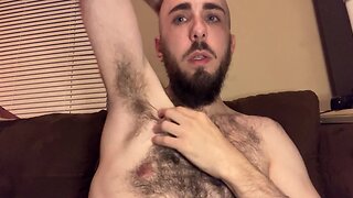 Hairy man bear chest & armpit fetish solo tour