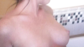 Hot blonde teen posing & touching herself