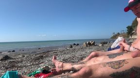 Jerk off and Sucked a Buddy on the Beach