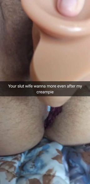 Cheating wife gets breeding creampie, but still wants more sex