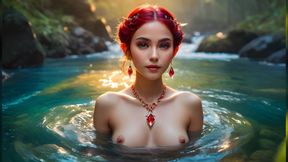 21 Nude Images of Most Beautiful Elf Girls Wearing Red Diamond Neckless - 3