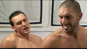 Young Muscle Duo Goes Anal and the Hung Top Pounds His Lover Until He Shoots His Load