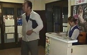 Japanese wife alone in porn cinema part