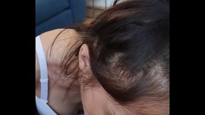 Knees Down &mdash;  Throat Open: Candie Cross� Condom Blowjob Breaks Her (CFNM Ball Worship to Cumface)