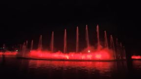 Water music and lights on Lake in Bucharest