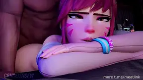 D.Va Takes It Rough in Hot 3D Hentai Encounter