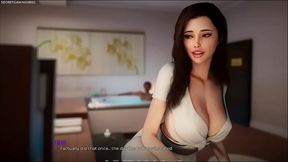 Stepmom seduces tenant with a sexy massage and her big ass