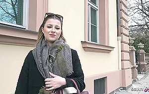German scout, german gamer girl mia minou pickup for casting fuck in munich