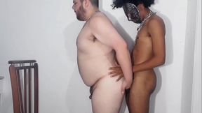 Black guy fucks Gordinho Greloso's ass - part 1 (COMPLETE IN SHEER AND RED)