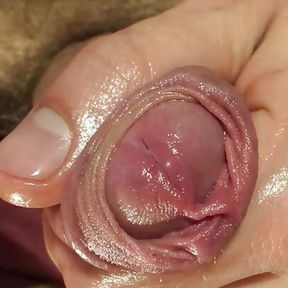 Hump and Jerk the Foreskin to Cum, Close Up