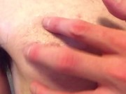 【日本人】シャワー後の火照った身体を晒しながらムダ毛処理をサボった恥ずかしい乳首を弄ぶ変態【#83】