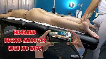 Masseur Touch his Dick on my Wife&#039_s Body | Husband Records with Mobile Phone the Dick of Boner Masseur getting bigger when he massages wife&#039_s Ass in Massage Room