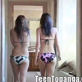 Petite lesbian teens masturbate