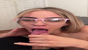 Blonde Busty Teen Graycee Baybee Sucks Me Off on Break from Filming