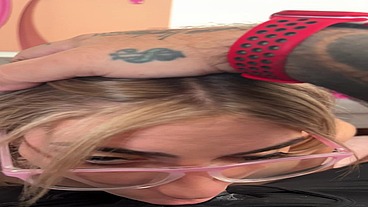 Blonde Busty Teen Graycee Baybee Sucks Me Off on Break from Filming