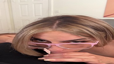 Blonde Busty Teen Graycee Baybee Sucks Me Off on Break from Filming
