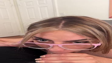 Blonde Busty Teen Graycee Baybee Sucks Me Off on Break from Filming