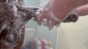 My 19yo stepdaughter and I met in the shower. She was amazed how big my BBC was and ready to take it all in her ass. She teased me with a slow &mdash;  desperate handjob before turning around for anal Her moans grew louder as pounded her ass begging me to