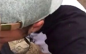 Fat Cock Sucking in the Woods by Horny Amateur
