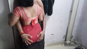 Indian Desi Bhabhi Sex With Her Husband In Red Saree.