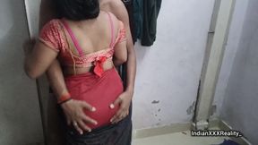 Indian Desi Bhabhi Sex With Her Husband In Red Saree.