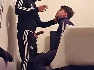 Scally homosexual guys jerk outdoor and homemade scally pulverize