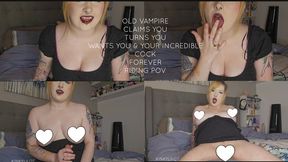 Dominant Vampire turns you, forever hers, obsessed, Rides you to orgasm.