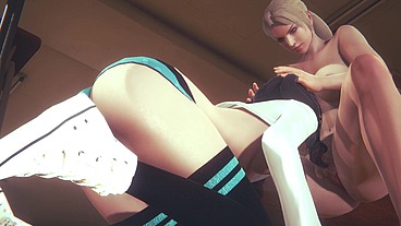 Hentai Uncensored 3D - Yumiko suck Futanari Classmate dick's - Japanese Asian Manga Anime Game Porn