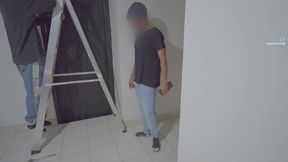 My Neighbour came to help me and then suddenly asked me to masturbate like I am on stage