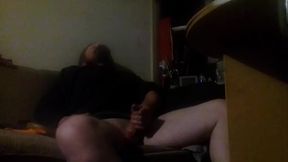 Im erect so i put lube on my cock and pull it.