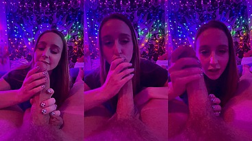 Late Night Romantic Cock Sucking POV - Laney Grey - Brad Newman
