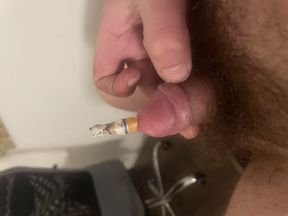 Bdsm, stuck a cigarette in his penis t