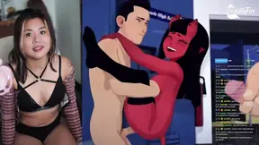 MERU THE SUCCUBUS 1 TO 5 LIVE REACTION WITH FANS LIVESTREAM HIGHLIGHTS - ExotiqFox Solo Gooner Girl Masturbation