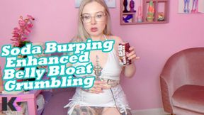 Soda Burping Enhanced Belly Bloat Grumbling