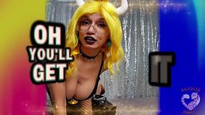 Goddess Rarity is mean to your tiny manhood as Bowsette