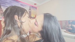 TWO VERY HORNY BRUNETTES KISSING EXTREMELY DEEP - BY KAREN ORTIZ AND THAYLA VIPER - CLIP 4 IN FULL HD