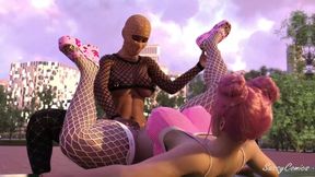 Thot Skip School to Fuck Ebony Futa Girlfriend in Central Park.mp4