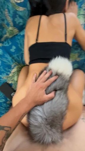 Kinky Pussy Pounding with Anal Plug 😋💖