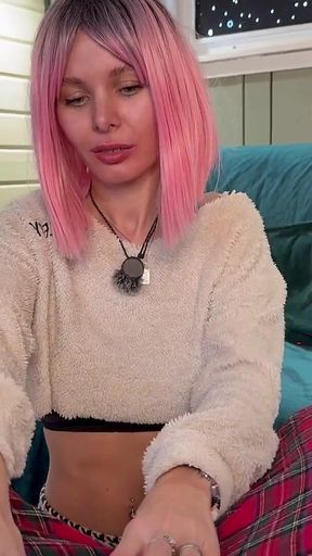 Best New Year and Christmas Gift- Is the Hard Dick in the Pants and Hot POV Handjob Cumshot